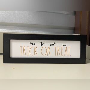 Rae Dunn Halloween Trick or Treat Wooden Sign